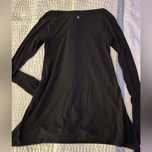 Lululemon Black Long Slv Long Ballet Top/Sleep Shirt/Thumb Holes/ButterSoft/Sz 6